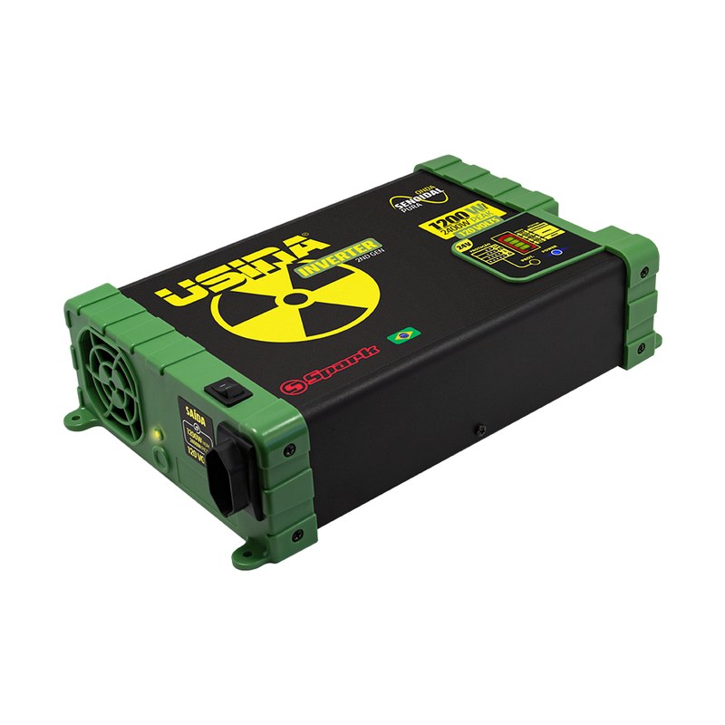 Inversor Usina 1200W Onda Senoidal Pura, Off-Grid, Entrada 24VDC, Saída 120VAC, Pico 3000W - foto 3