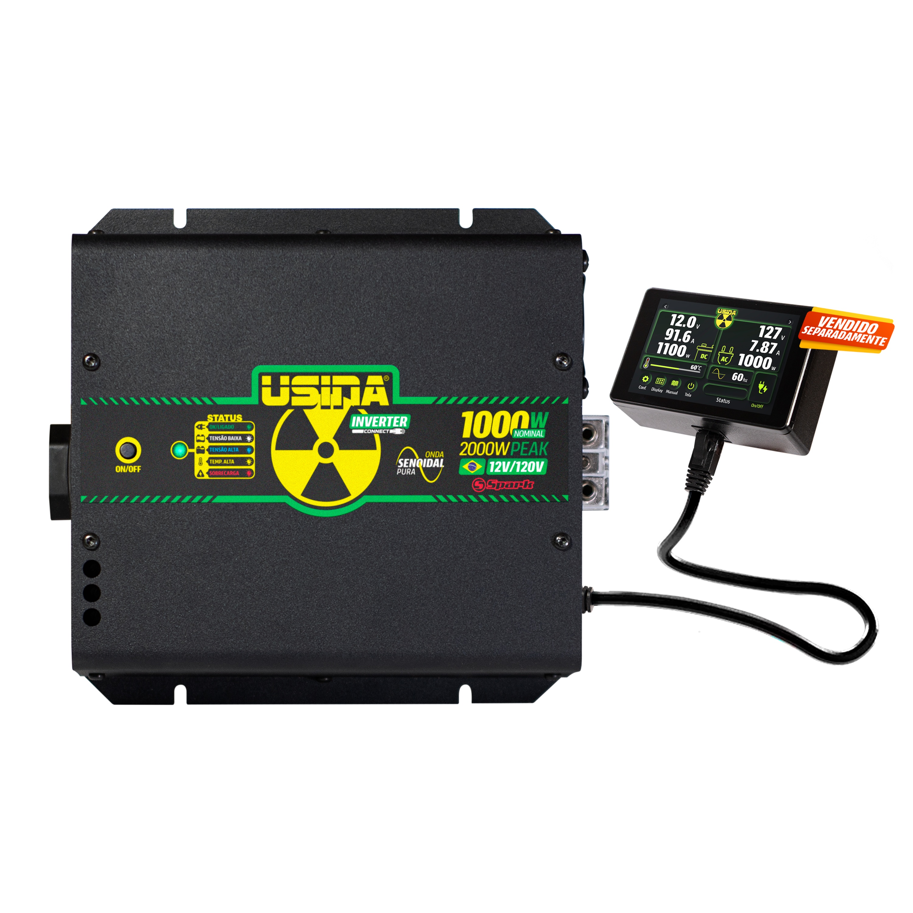 INVERSOR SENOIDAL CONNECT 1000W 12V 120V - foto 7