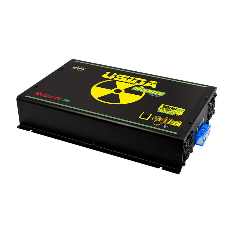 Inversor Usina 3000W Onda Senoidal Pura, Off-Grid, Entrada 12VDC, Saída 120VAC, Pico 6000W - foto 2