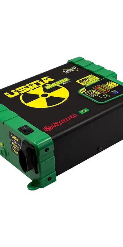 Inversor Usina 800W Onda Senoidal Pura, Off-Grid, Entrada 24VDC, Saída 220VAC, Pico 1600W
