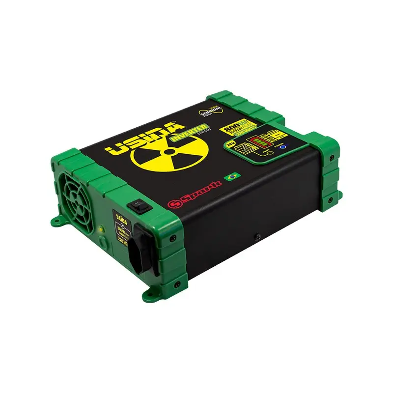 Inversor Usina 800W Onda Senoidal Pura, Off-Grid, Entrada 24VDC, Saída 220VAC, Pico 1600W